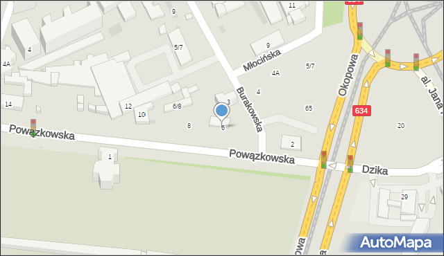 Warszawa, Powązkowska, 6, mapa Warszawy