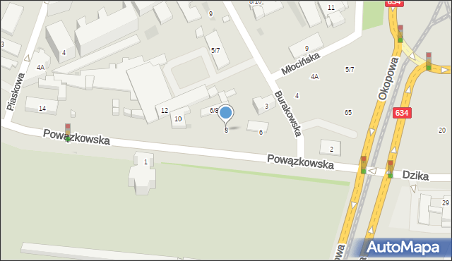 Warszawa, Powązkowska, 8, mapa Warszawy