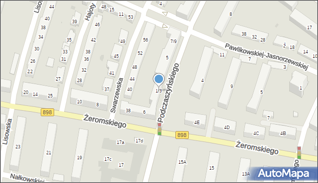 Warszawa, Podczaszyńskiego Bolesława, 1/3, mapa Warszawy