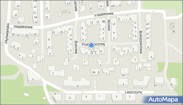 Warszawa, Pod Skocznią, 15, mapa Warszawy