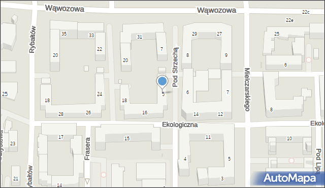 Warszawa, Pod Strzechą, 5, mapa Warszawy