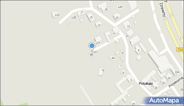 Warszawa, Ponczowa, 9c, mapa Warszawy