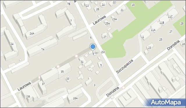 Warszawa, Portowa, 3, mapa Warszawy