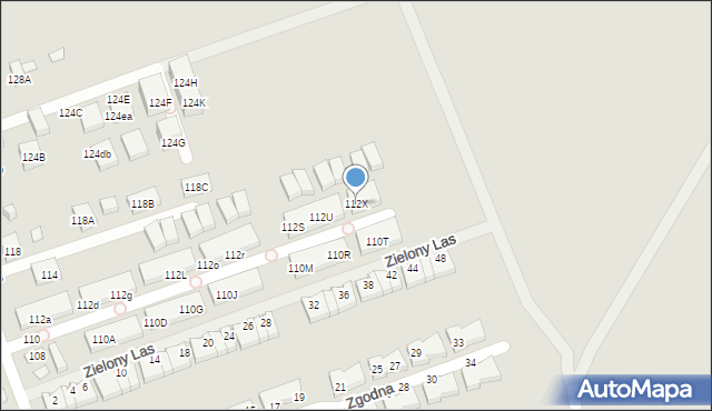 Warszawa, Poprawna, 112X, mapa Warszawy