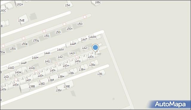 Warszawa, Poprawna, 140t, mapa Warszawy