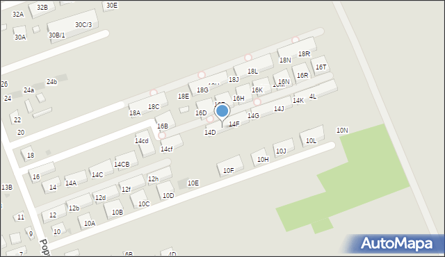 Warszawa, Poprawna, 14E, mapa Warszawy