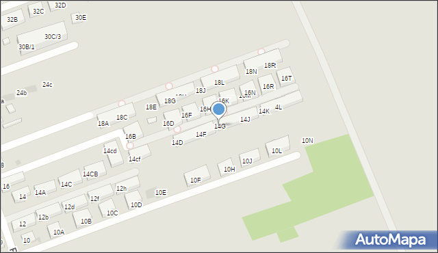 Warszawa, Poprawna, 14G, mapa Warszawy