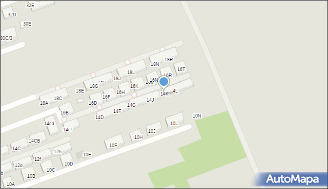 Warszawa, Poprawna, 14K, mapa Warszawy