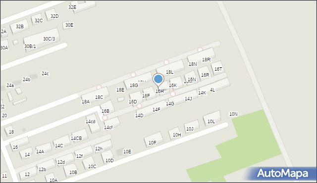 Warszawa, Poprawna, 16H, mapa Warszawy