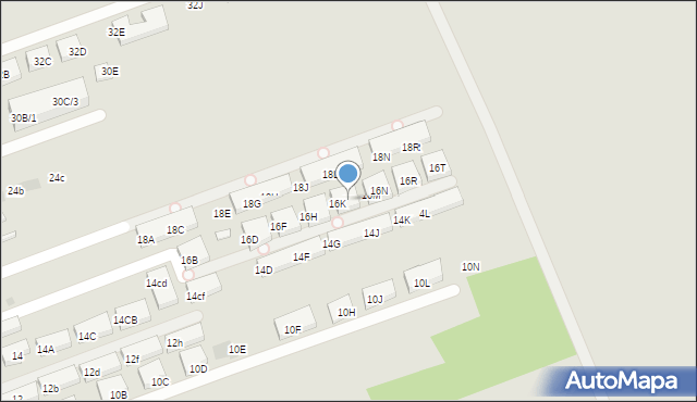 Warszawa, Poprawna, 16L, mapa Warszawy