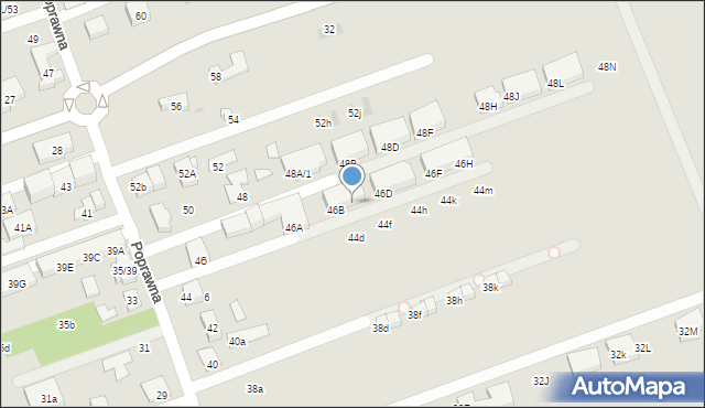 Warszawa, Poprawna, 46C, mapa Warszawy