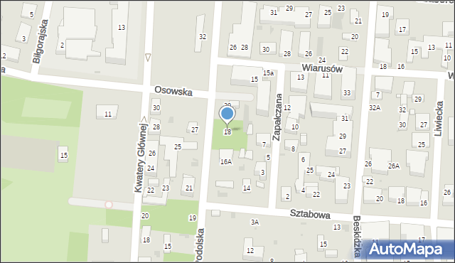 Warszawa, Podolska, 18, mapa Warszawy