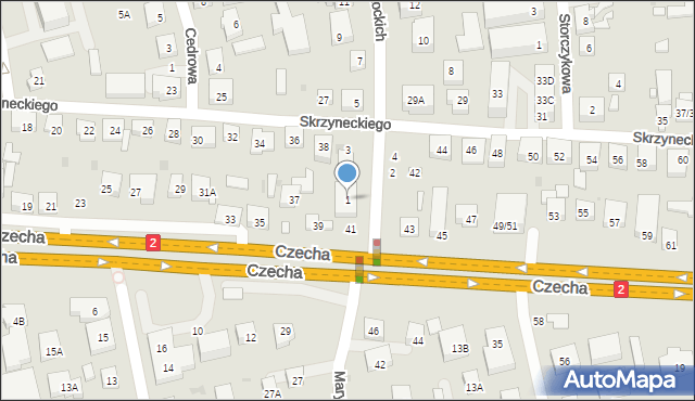 Warszawa, Potockich, 1, mapa Warszawy
