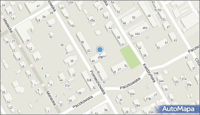 Warszawa, Pomiechowska, 40B, mapa Warszawy