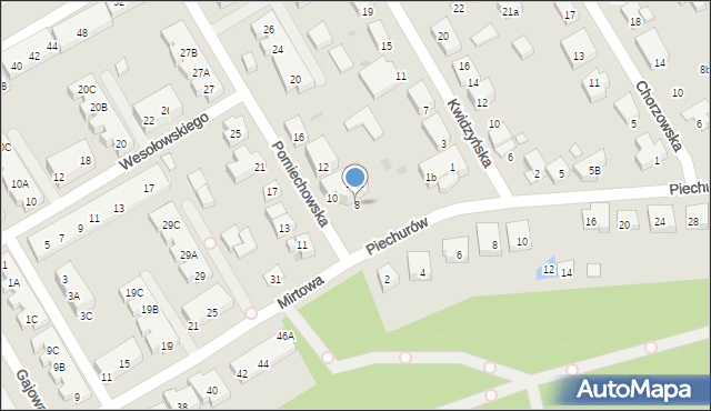 Warszawa, Pomiechowska, 8, mapa Warszawy