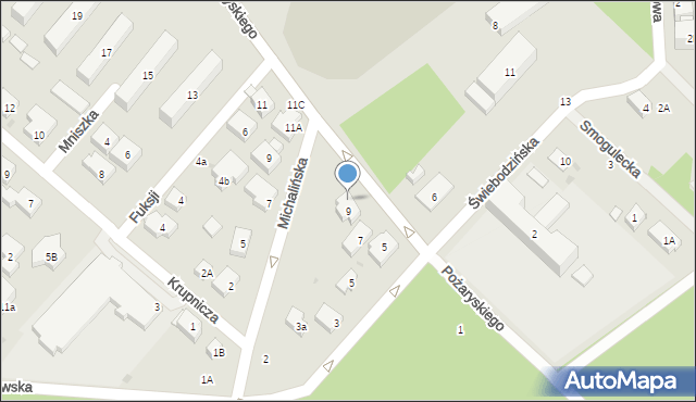 Warszawa, Pożaryskiego Mieczysława, 9A, mapa Warszawy