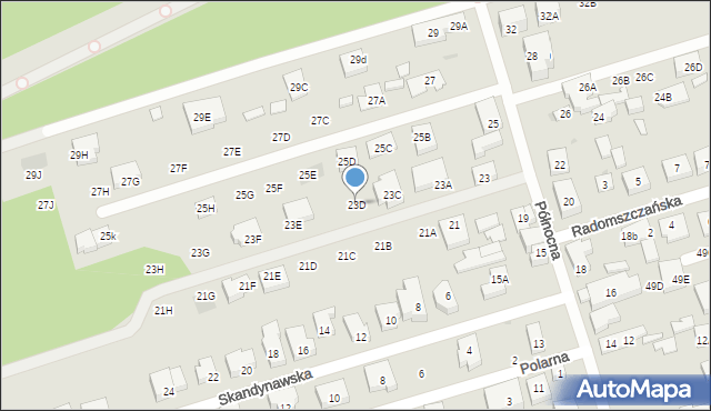 Warszawa, Północna, 23D, mapa Warszawy