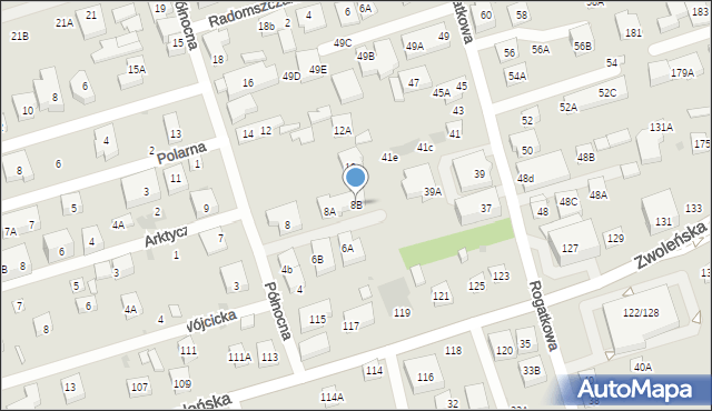 Warszawa, Północna, 8B, mapa Warszawy