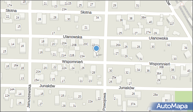 Warszawa, Powojowa, 7, mapa Warszawy