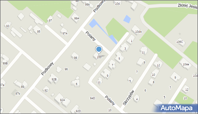 Warszawa, Podkowy, 100, mapa Warszawy