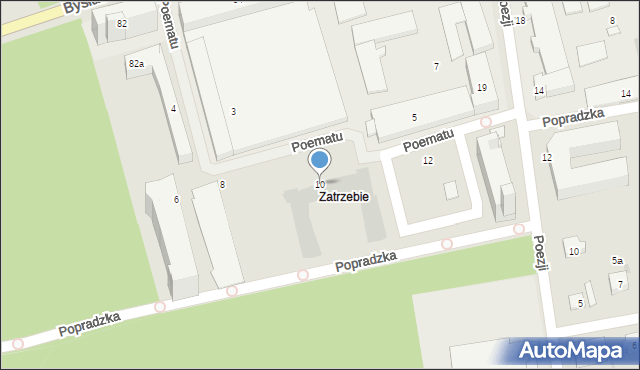 Warszawa, Poematu, 10, mapa Warszawy