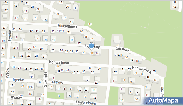 Warszawa, Poświaty, 38, mapa Warszawy