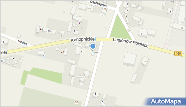 Wartkowice, Południowa, 1, mapa Wartkowice