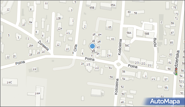 Wasilków, Polna, 4A, mapa Wasilków