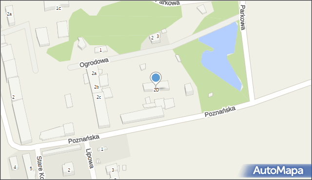 Wąsowo, Poznańska, 2D, mapa Wąsowo