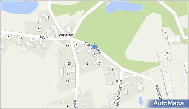 Wąsowo, Poznańska, 6, mapa Wąsowo