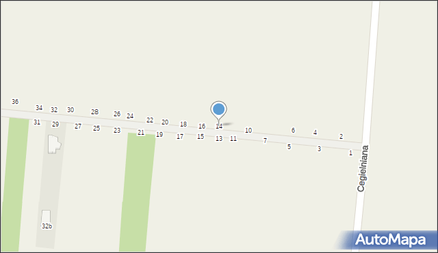 Wąwał, Polna, 14, mapa Wąwał