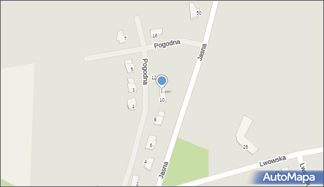 Węgorzewo, Pogodna, 10a, mapa Węgorzewo