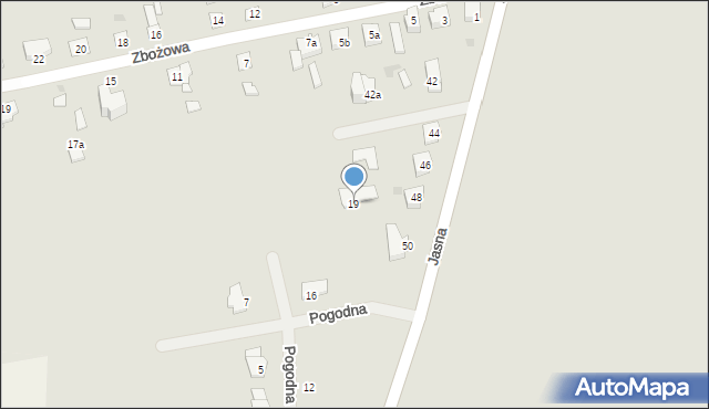 Węgorzewo, Pogodna, 19, mapa Węgorzewo