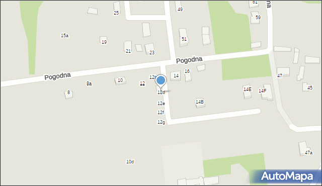 Węgrów, Pogodna, 12d, mapa Węgrów