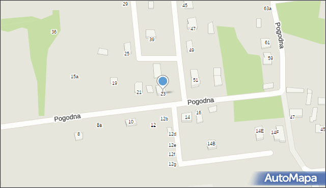 Węgrów, Pogodna, 23, mapa Węgrów