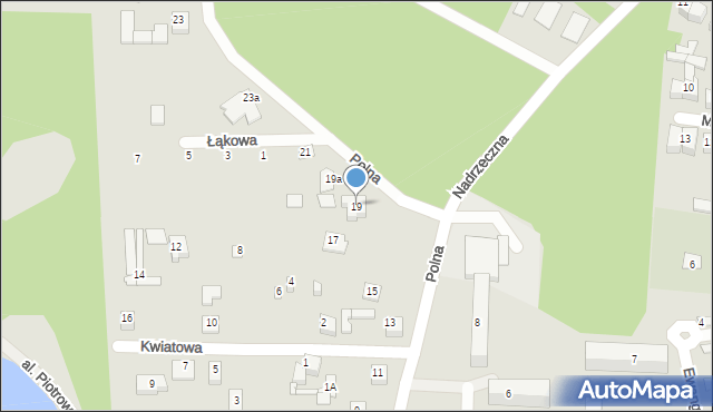 Węgrów, Polna, 19, mapa Węgrów