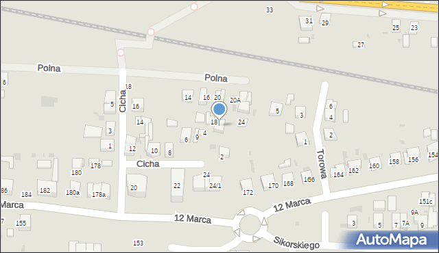 Wejherowo, Polna, 18a, mapa Wejherowo