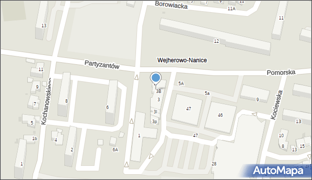 Wejherowo, Pomorska, 3a, mapa Wejherowo