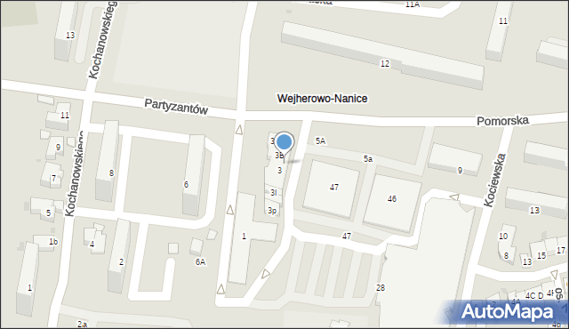 Wejherowo, Pomorska, 3d, mapa Wejherowo