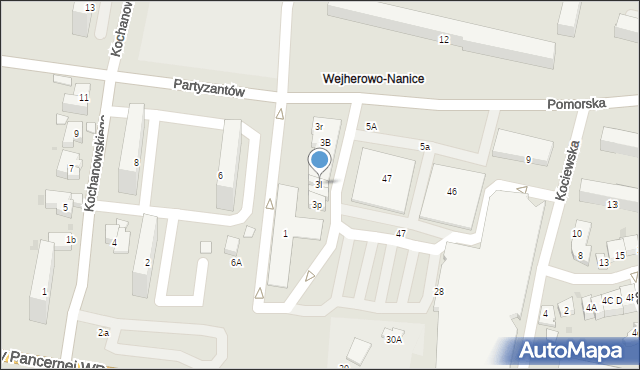 Wejherowo, Pomorska, 3I, mapa Wejherowo