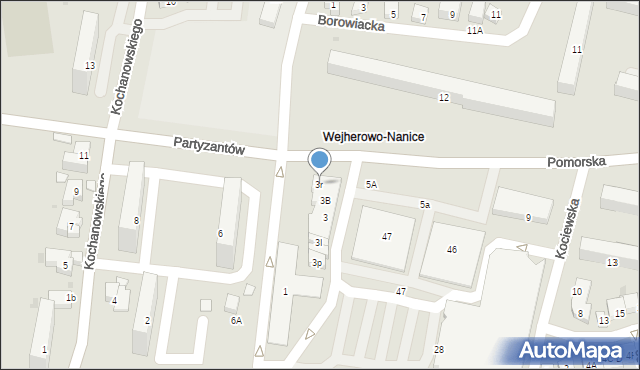 Wejherowo, Pomorska, 3r, mapa Wejherowo