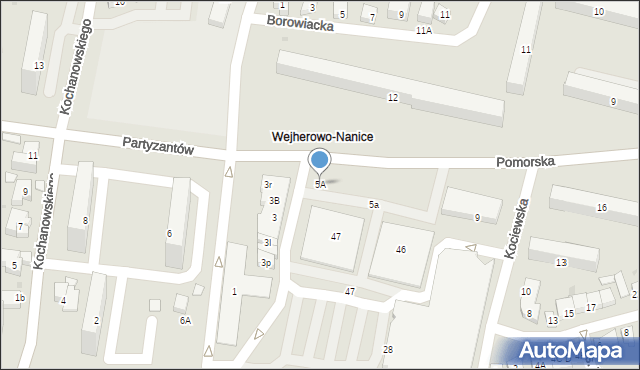 Wejherowo, Pomorska, 5A, mapa Wejherowo