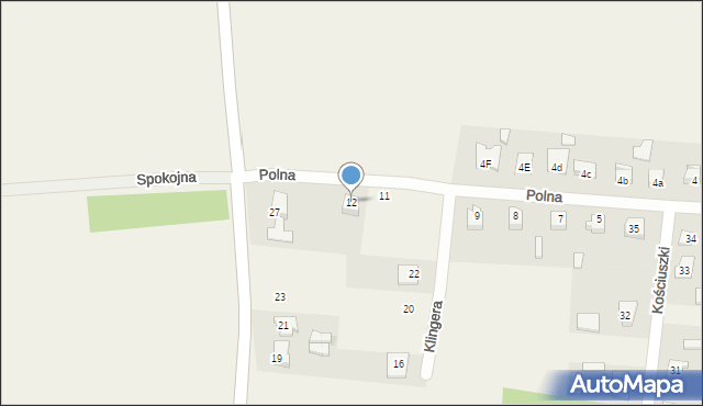 Werbkowice, Polna, 12, mapa Werbkowice