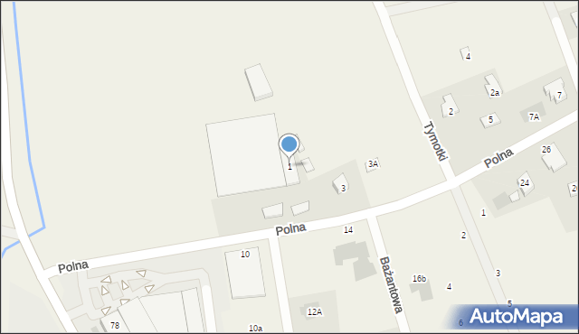 Wiązowna, Polna, 1, mapa Wiązowna