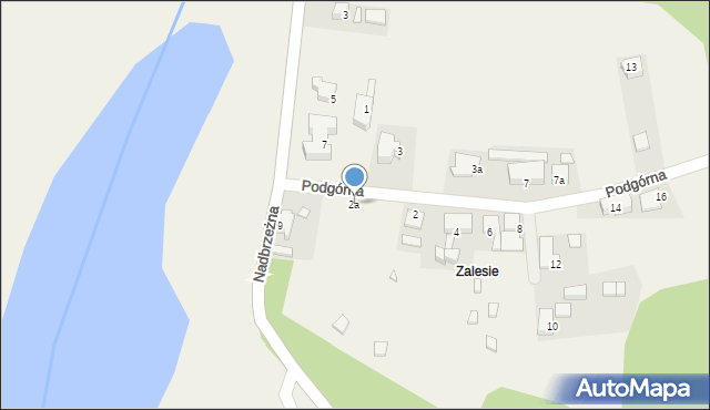 Wicko, Podgórna, 2a, mapa Wicko