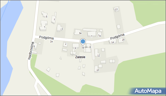 Wicko, Podgórna, 6, mapa Wicko