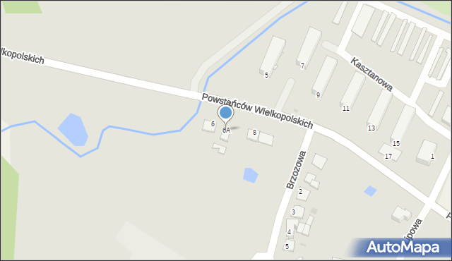 Więcbork, Powstańców Wielkopolskich, 6A, mapa Więcbork