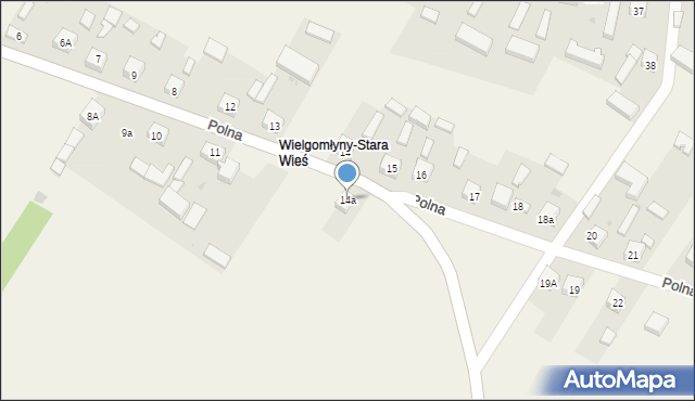 Wielgomłyny, Polna, 14a, mapa Wielgomłyny