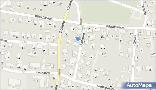 Wieliczka, Pocztowa, 7, mapa Wieliczka