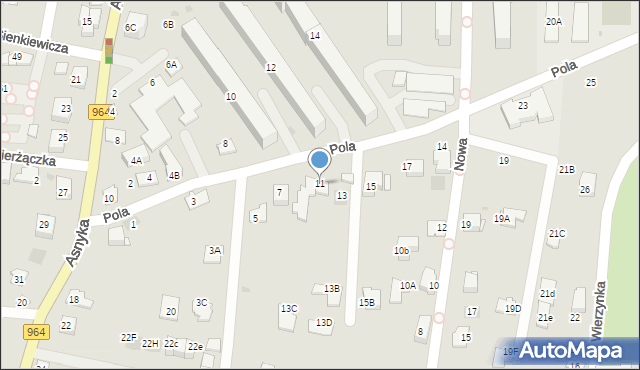 Wieliczka, Pola Wincentego, 11, mapa Wieliczka